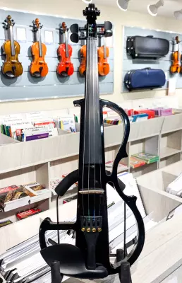 Vangoa Electric Violin Full Size 4/4 - Black Silent Electric Violin